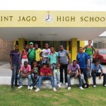 Atletas juveniles de Colombia visitan al colegio de St Jago en Spanish Town (Nov 2011)