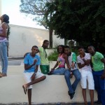 Colombian junior athletes relaxing at the Courtleigh Hotel in Kingston (Nov 2011)