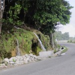  waterfall on the side of main road to Morant Bay