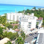 View of Breezes Resort,  Doctors Cave beach (Oct 2012)